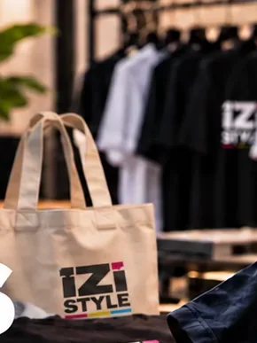 Eco bag de algodão estampada com a marca
