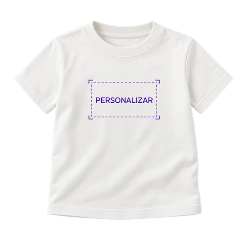 Camiseta infantil para personalizar, em branco, off-white e preto