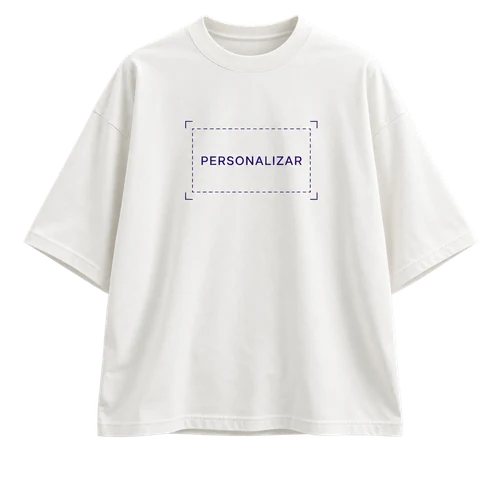 Camiseta oversized para personalizar, em branco, off-white e preto